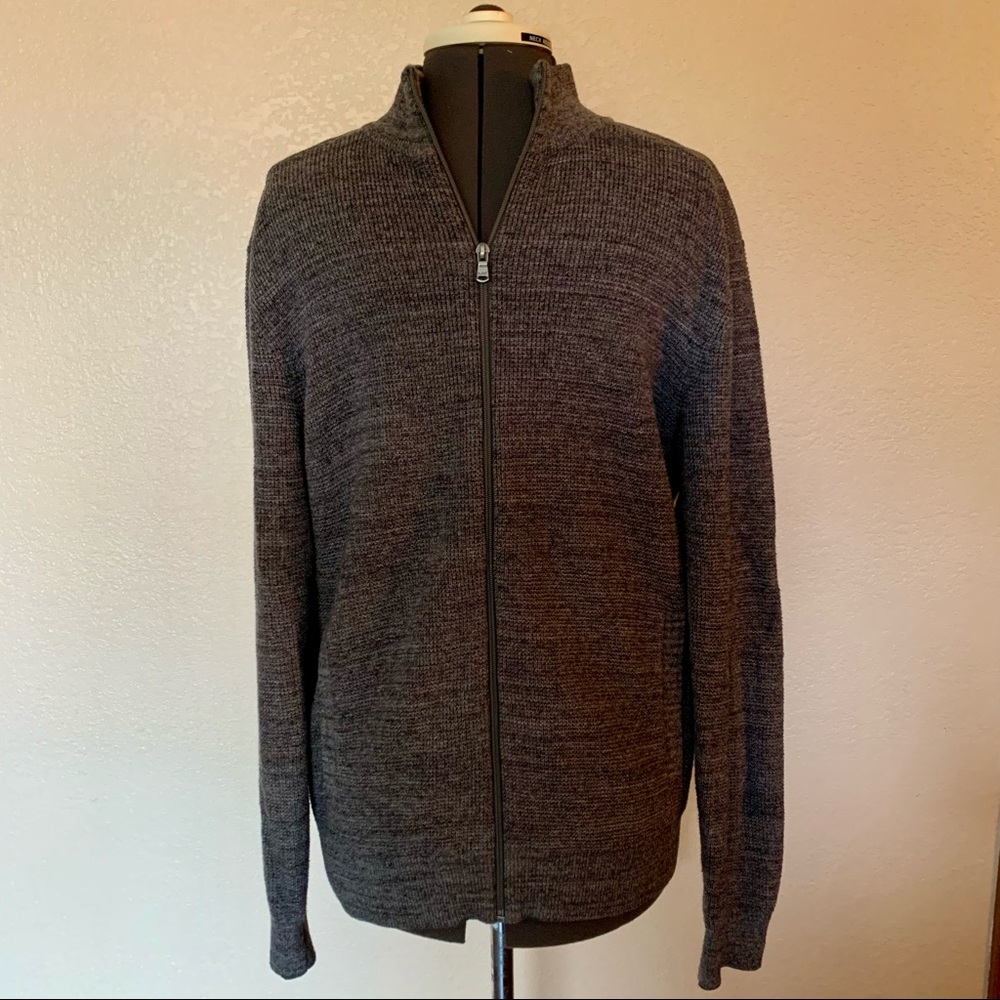Mens Michael Kors zip up sweater grey large